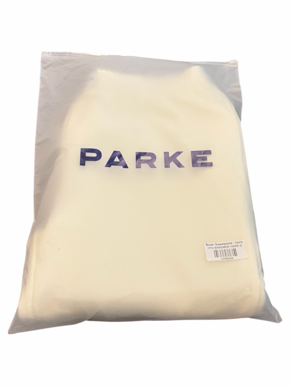 NWT: PARKE Maggie & Emma Boxer Sweatpants, Ivory, Size Small - Picture 9 of 11